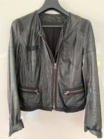 Jas, leer, Marccain, maat 40 (4), zgan, Kleding | Dames, Verzenden, Zo goed als nieuw, Maat 38/40 (M), Zwart