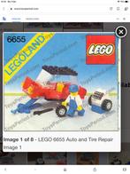 Lego 6655 auto en banden garage, Ophalen of Verzenden, Gebruikt, Complete set, Lego