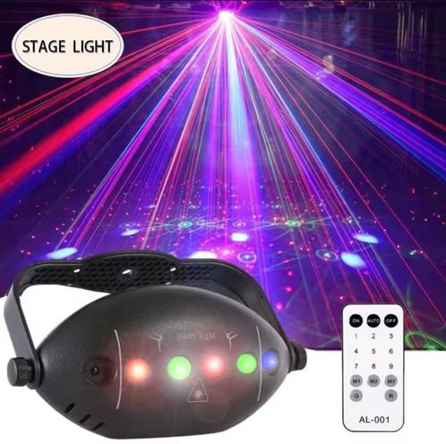 250mW laser (rood / groen) + 3 x Led lichteffect, Muziek en Instrumenten, Licht en Laser, Nieuw, Laser, Geluidgestuurd, Kleur