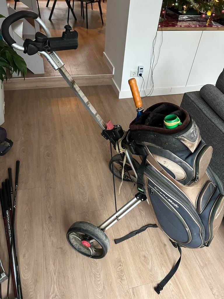 Golftas voor op trolley & trolly - TaylorMade, Ophalen, Gebruikt, Minder dan 2 meter, Overige kabels