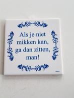 tegeltje met spreuk toilet, Huis en Inrichting, Woonaccessoires | Tekstborden en Spreuken, Ophalen, Nieuw