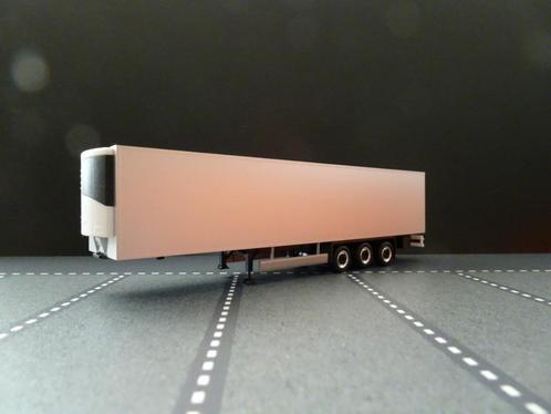 734 herpa koel oplegger zilver grijs 3-as 1:87 truck trein, Hobby en Vrije tijd, Modelauto's | 1:87, Nieuw, Bus of Vrachtwagen