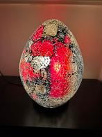 Mozaïek eierlamp van Art Lamp in rood, zwart en goud, Ophalen of Verzenden