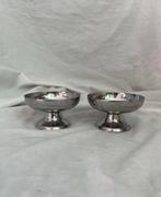 Vintage Franse RVS ijscoupes | inox dessert coupes set van 2, Huis en Inrichting, Ophalen, Overige materialen, Overige stijlen