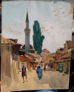Wilhelm BATTERMANN (1872-1964) Sarajevo(2) Bosnië markt 1930, Antiek en Kunst, Ophalen of Verzenden