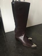 Giuseppe Zanotti Vicini leren laarzen  ijzeren neusstuk 37, Kleding | Dames, Schoenen, Hoge laarzen, Bruin, Ophalen of Verzenden