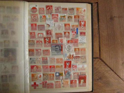 Set oranje postzegels (+/- 60 stuks), Hobby en Vrije tijd, Scrapbooking, Gebruikt, Versiering of Embellishment, Overige merken