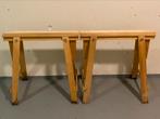 2 houten schragen, gebruikt, Ophalen, Gebruikt, 70 tot 120 cm, Inklapbaar