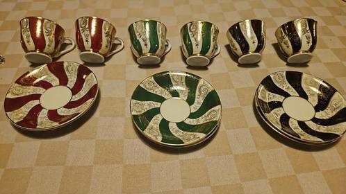 servies antiek van porselein bij elkaar horend 6 kop schaal, Huis en Inrichting, Keuken | Servies, Nieuw, Kop(pen) en/of Schotel(s)
