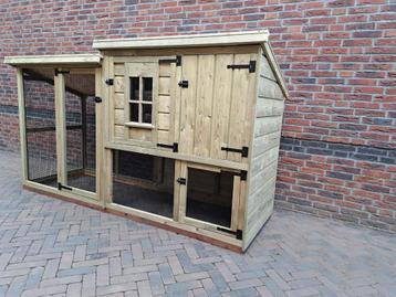 Zeer Solide Konijnenhok met voorraadkast! NIEUW  beschikbaar voor biedingen