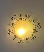 Plafonniere vintage, Huis en Inrichting, Lampen | Plafondlampen, Ophalen of Verzenden, Gebruikt, Glas
