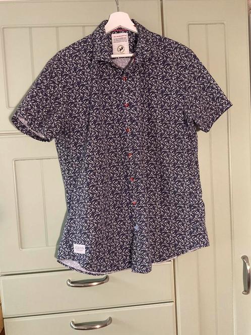 A Fish Named Fred maat XL korte mouw corkscrew, Kleding | Heren, Overhemden, Zo goed als nieuw, Halswijdte 43/44 (XL), Blauw, Ophalen of Verzenden