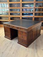 Antiek mahonie partnerdesk bureau, Antiek en Kunst, Ophalen of Verzenden