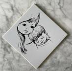 Mosa tegel wandbordje Moeder en kind vintage jaren 60, Ophalen of Verzenden, Huis en Inrichting