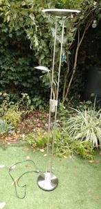 Staande ledlamp met leeslamp, Huis en Inrichting, Lampen | Vloerlampen, Ophalen, Zo goed als nieuw, 150 tot 200 cm