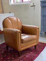 SALE: antieke leren fauteuil, art deco easy chair, stoel, Ophalen