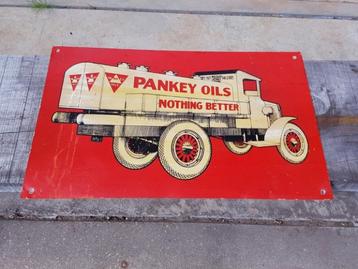 Origineel usa bord, tin sign van Pankey Oils nothing better⛽ beschikbaar voor biedingen
