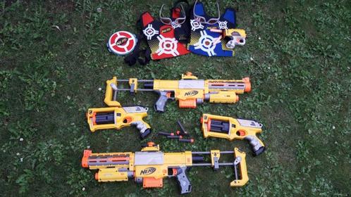 9-delige set Nerf pistolen / geweren, Kinderen en Baby's, Speelgoed | Buiten | Actiespeelgoed, Gebruikt, Ophalen of Verzenden