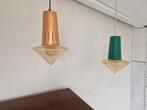 2 vintage Raak pijlstaart atomic age hanglampen., Gebruikt, Onbekend, Ophalen of Verzenden, Onbekend