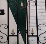 Smeedijzeren en stalen tuinpoort/sierhekwerkdelen., Tuin en Terras, Tuinhekken en Hekwerk, Met poort, Ophalen of Verzenden, Zo goed als nieuw