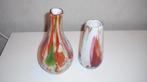 2 Fidrio Multi Colour Vazen, Overige kleuren, Ophalen of Verzenden, Minder dan 50 cm, Glas