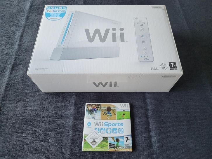 Complete Nintendo Wii met Wii Sports, Spelcomputers en Games, Spelcomputers | Nintendo Wii, Zo goed als nieuw, Met 1 controller