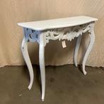 Barok sidetable - 90 x 31 cm - wit - Bij TTM Wonen, 50 tot 100 cm, Www.ttmwonen.nl, Nieuw, Ophalen of Verzenden