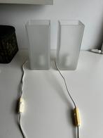 2 ikea tafellampjes, Ophalen of Verzenden, Gebruikt, Glas, Minder dan 50 cm