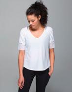 LULULEMON | USED | Maat 8(38) | Shirt Var-City 1/2 Sleeve, Gedragen, Maat 38/40 (M), Ophalen of Verzenden, Wit