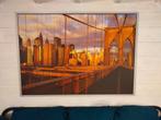 Brooklyn Bridge op canvas in lijst, Huis en Inrichting, Woonaccessoires | Schilderijen, Tekeningen en Foto's, Zo goed als nieuw