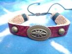 Roodbruin Western Leren Armband (A12) Size: 18/21cm, Bruin, Verzenden, Nieuw, Leer