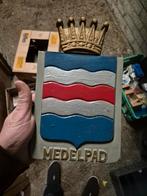 Metaal bord medelpad, Antiek en Kunst, Ophalen of Verzenden