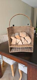 TE KOOP RIVIERA MAISON RATTAN BOIS DE CHAUFFAGE, Ophalen, Mand, Zo goed als nieuw, Riet
