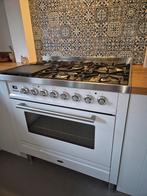 Boretti gasfornuis wit 90 cm 6 pits, Ophalen, Gebruikt, 60 cm of meer, Gas