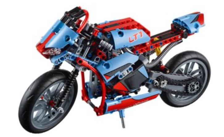 Lego Technic Straatmotor 42036, Kinderen en Baby's, Speelgoed | Duplo en Lego, Gebruikt, Lego, Complete set, Ophalen