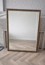 Grote rechthoekige spiegel met bronzen lijst, Ophalen, Gebruikt, 100 tot 150 cm, Rechthoekig
