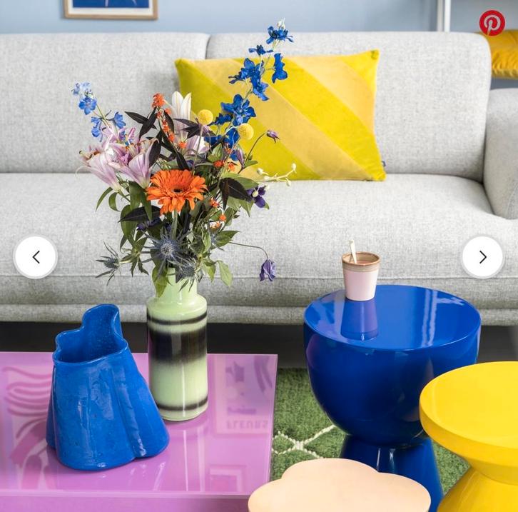 POLSPOTTEN Tip Tap Bijzettafel Krukje - Donkerblauw, Huis en Inrichting, Tafels | Bijzettafels, Nieuw, Kunststof, Ophalen of Verzenden