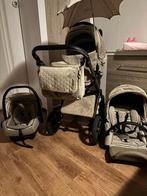 Kinderwagen set champagne 200,-, Zo goed als nieuw, Combiwagen, Verstelbare duwstang, Ophalen