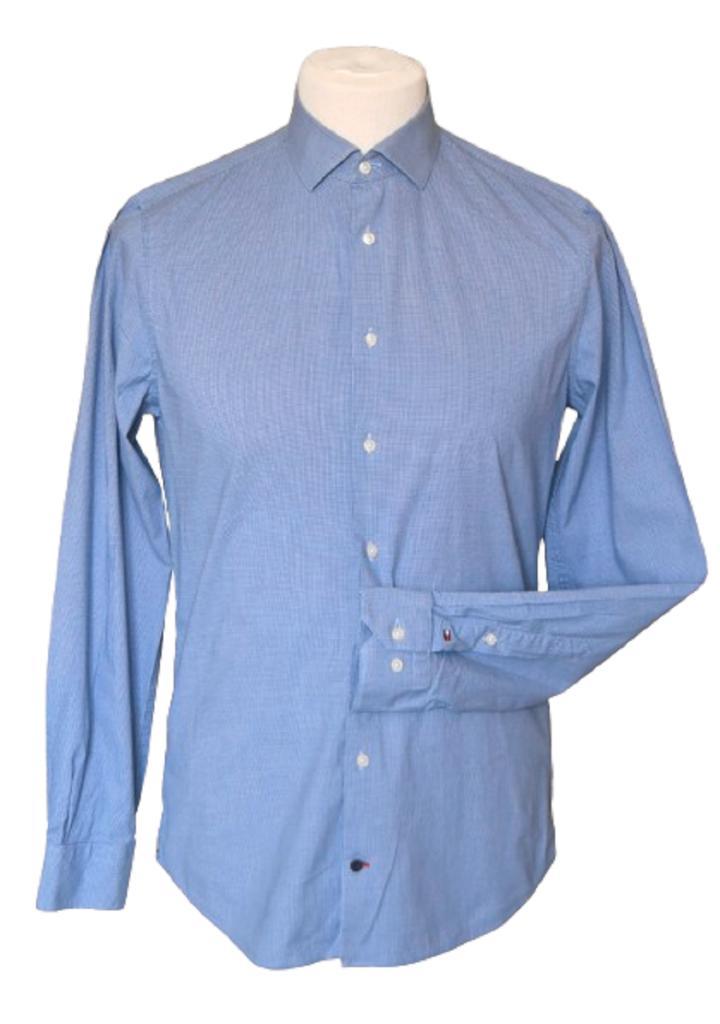 Tommy Hilfiger overhemd, shirt, slim fit, blauw, Mt. 39 / M, Kleding | Heren, Overhemden, Zo goed als nieuw, Halswijdte 39/40 (M)