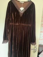 Fluwelen Jurk XXL - Nieuw & Mooi!, Bruin, Maat 46/48 (XL) of groter, Nieuw, Ophalen of Verzenden