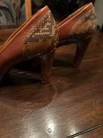 Maripe pumps cognac krokodil leer - maat 40,5, Kleding | Dames, Schoenen, Ophalen of Verzenden, Zo goed als nieuw, Bruin, Pumps