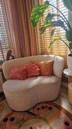 Karwei Woood Teddy Fauteuil wit / beige rechta, Ophalen, 75 tot 100 cm, Zo goed als nieuw, Stof