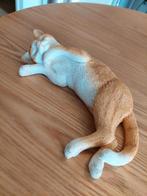 Oranje liggende katten beeldje the Leonardo collection 2004, Ophalen of Verzenden, Zo goed als nieuw, Dier