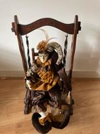 Antieke schommelstoel met pop Venetiaans masker vintage, Ophalen of Verzenden