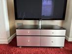 Spectral TV Meubel met TV Standaard - Zwart Glas, Ophalen, 100 tot 150 cm, Minder dan 100 cm, 50 tot 75 cm
