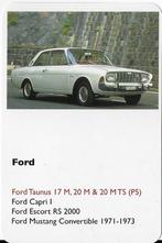 Autokaartje ford taunus 17m, 20m & 20m ts (ps), Verzamelen, Automerken, Motoren en Formule 1, Ophalen of Verzenden, Zo goed als nieuw