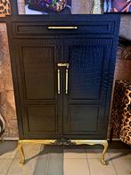 Zwarte croco design kast, Ophalen, Marlons, Vlaardingen, Marlonshomeliving@hotmail.com