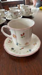 5 Villeroy en Bosch petite fleur mokken en schotels, Verzamelen, Ophalen of Verzenden, Zo goed als nieuw, Kop en/of schotel