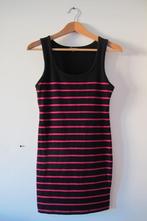 Black & hot pink horizontal striped dress (Forever 21), Forever 21, Nieuw, Ophalen of Verzenden, Maat 36 (S)