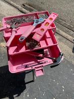Aangeboden roze gereedschapskist met inhoud, Ophalen of Verzenden, Zo goed als nieuw